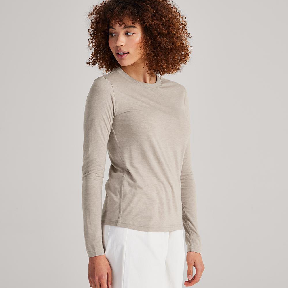 Allbirds Women's TrinoXO™ Long Sleeve - T-Shirt Grey - SVF179386